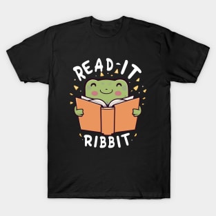 Read It Ribbit - For Frog Book Reading Lovers T-Shirt